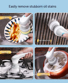 Electric Cleaning Brush 4 In 1 Spinning Scrubber Handheld Electric Cordless Cleaning Brush Portable