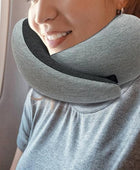 Travel Neck Pillow Non-Deformed Airplane Pillow Travel Neck Cushion Durable U-Shaped Travel Memory Cotton Nap Neck Pillow