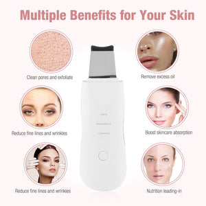 Ultrasonic Skin Scrubber - Deep Face Cleaning & Pore Blackhead Remover