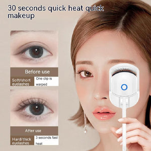 Portable Heated Eyelash Curler - Rechargeable & Long-Lasting Curls