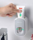 Wall Mounted Automatic Toothpaste Holder Bathroom Accessories Set Dispenser