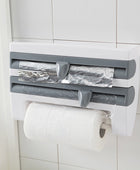 4-In-1 Kitchen Roll Holder Dispenser Kitchen Foil Film Wrap Tissue Paper 4 IN 1 Kitchen Roll Holder Dispenser