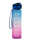 1L Tritan Water Bottle With Time Marker Bounce Cover Motivational Water Bottle Cycling Leakproof Cup For Sports Fitness Bottles