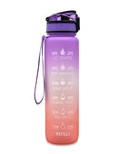 1L Tritan Water Bottle With Time Marker Bounce Cover Motivational Water Bottle Cycling Leakproof Cup For Sports Fitness Bottles