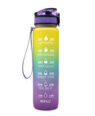 1L Tritan Water Bottle With Time Marker Bounce Cover Motivational Water Bottle Cycling Leakproof Cup For Sports Fitness Bottles