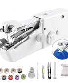 Handheld Electric Sewing Machine Set Black