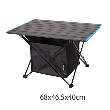 Large table and hanging bag