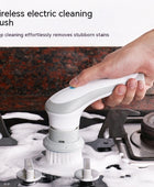 Electric Cleaning Brush 4 In 1 Spinning Scrubber Handheld Electric Cordless Cleaning Brush Portable