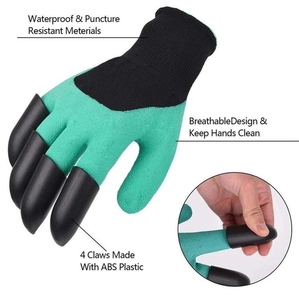 Garden Gloves With Claws Waterproof Garden Gloves For Digging Planting Breathable Gardening Gloves For Yard Work