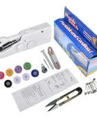 Handheld Electric Sewing Machine Set Black