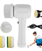 Electric Cleaning Brush 4 In 1 Spinning Scrubber Handheld Electric Cordless Cleaning Brush Portable