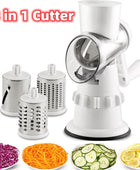 3 In 1 Vegetable Slicer Manual Kitchen Accessories Grater For Vegetable Cutter Round Chopper Mandolin Shredder Potato Home Kitchen Supplies Kitchen Gadgets