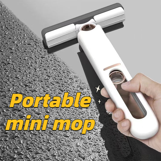 Ships from US - Portable Self-Squeeze Mini Mop - Lightweight, Storable, and Convenient Cleaning Solution