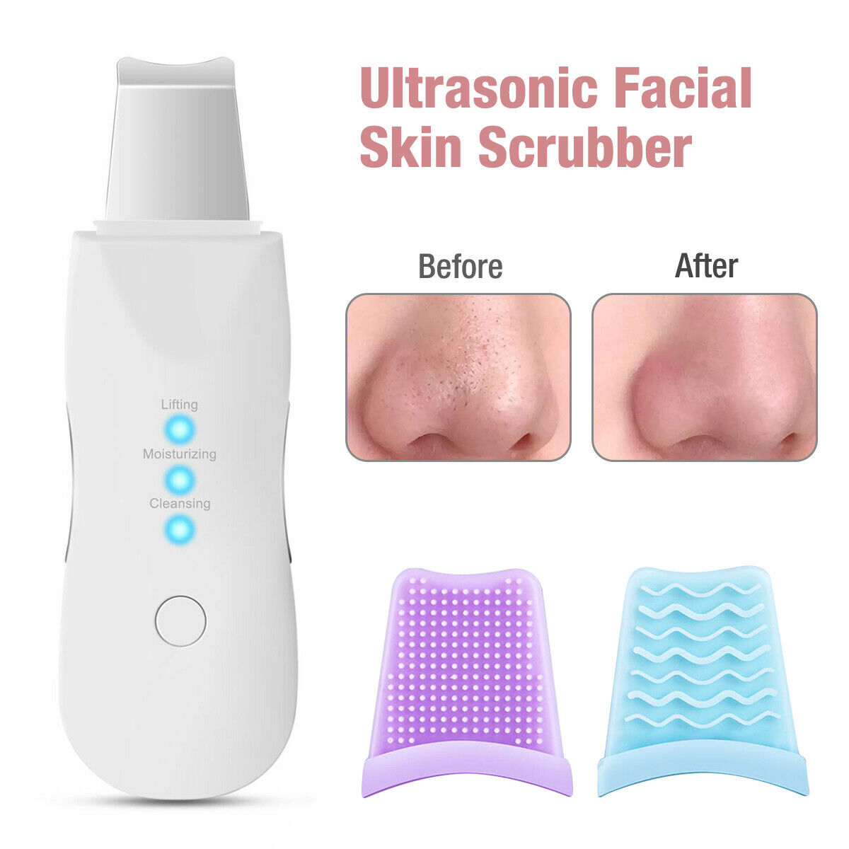 Ultrasonic Skin Scrubber - Deep Face Cleaning & Pore Blackhead Remover