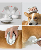 Self-cleaning wire brush for pets