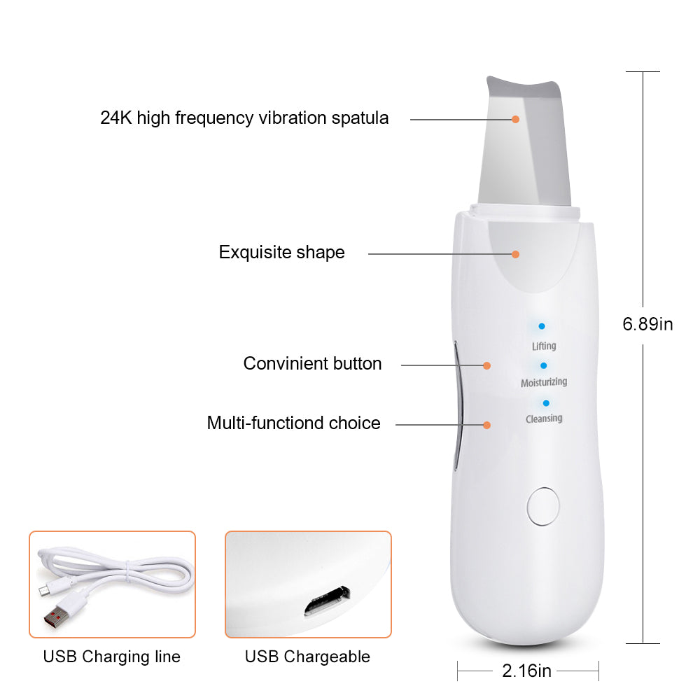 Ultrasonic Skin Scrubber - Deep Face Cleaning & Pore Blackhead Remover