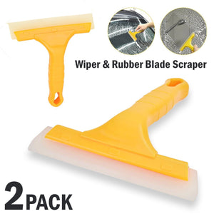 🔥2pc Window Squeegee Shower Cleaner 🔥Car Home Glass Wash Water Wiper Ice Scraper