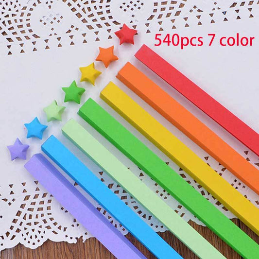 Star Origami Color Lucky Star Wishing Star Creative Gift Folding Star Solid Color Set Handmade Star Paper