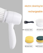 Electric Cleaning Brush 4 In 1 Spinning Scrubber Handheld Electric Cordless Cleaning Brush Portable