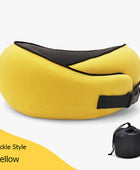 Travel Neck Pillow Non-Deformed Airplane Pillow Travel Neck Cushion Durable U-Shaped Travel Memory Cotton Nap Neck Pillow