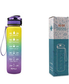 1L Tritan Water Bottle With Time Marker Bounce Cover Motivational Water Bottle Cycling Leakproof Cup For Sports Fitness Bottles