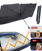 Foldable Car Windshield Sun Shade Umbrella UV Protection Heat Insulation Parasol Auto Front Window Cover Interior Protector Summer Gadgets