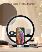 Wireless Charger Stand Table Lamp Touch Switch 10W Charger For Apple Watch Cell Phones Headphones