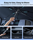 Windshield Sun Shade Umbrella For Car  Spring Structure Edge Medium  Protects Interior From Sun Damage  Fits 99 Percent Of Vehicles