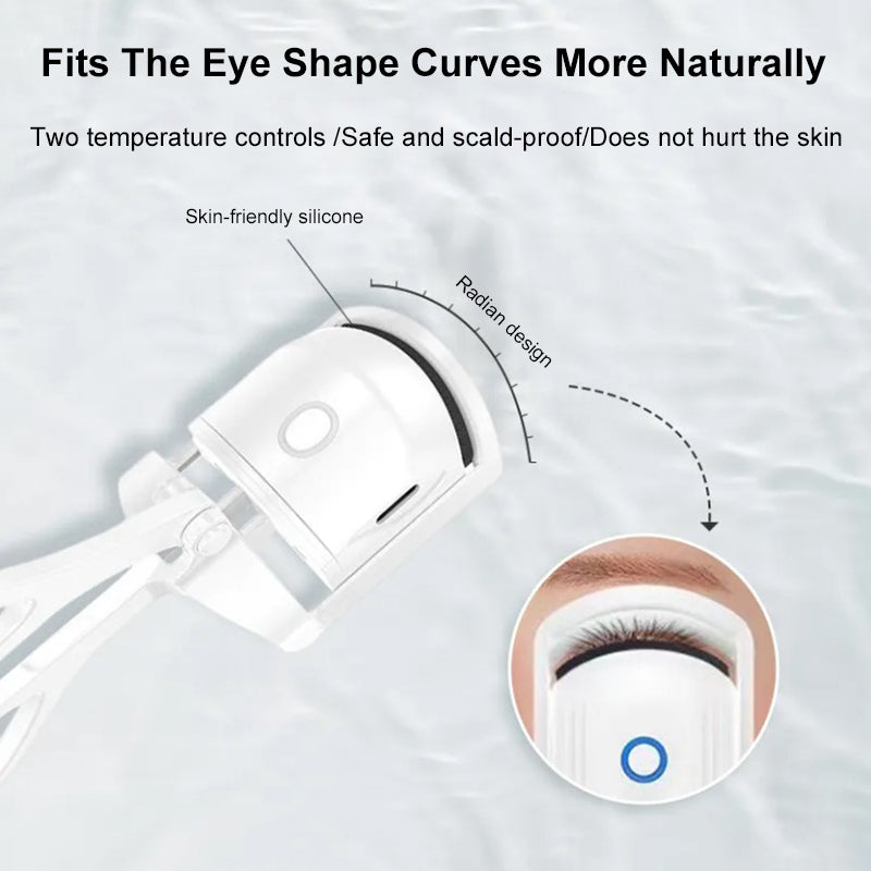 Portable Heated Eyelash Curler - Rechargeable & Long-Lasting Curls