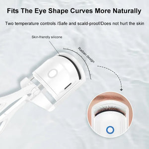 Portable Heated Eyelash Curler - Rechargeable & Long-Lasting Curls